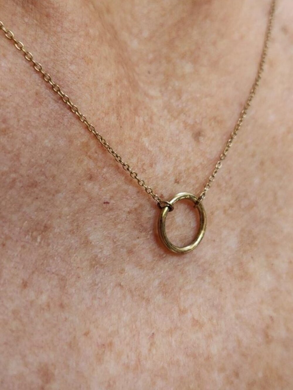 Gorjana 18" Sterling Silver Gold Vermeil Minimalist Necklace